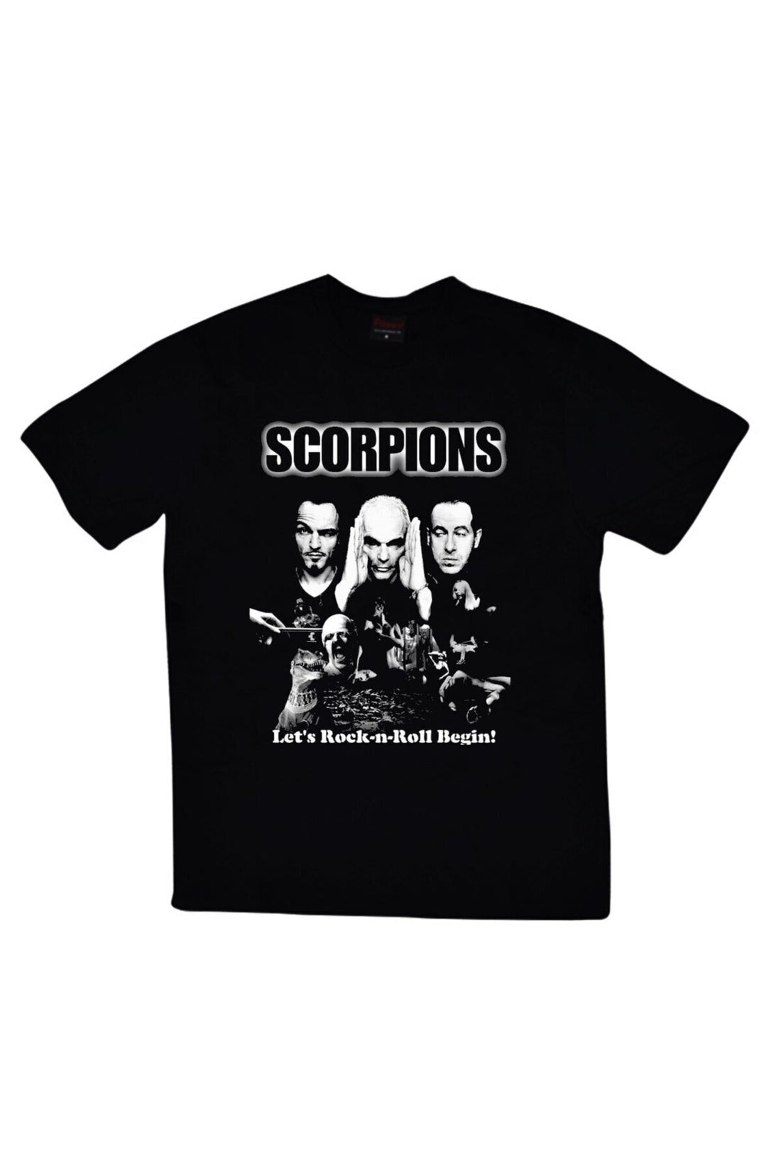 Scorpions baskılı siyah tişört