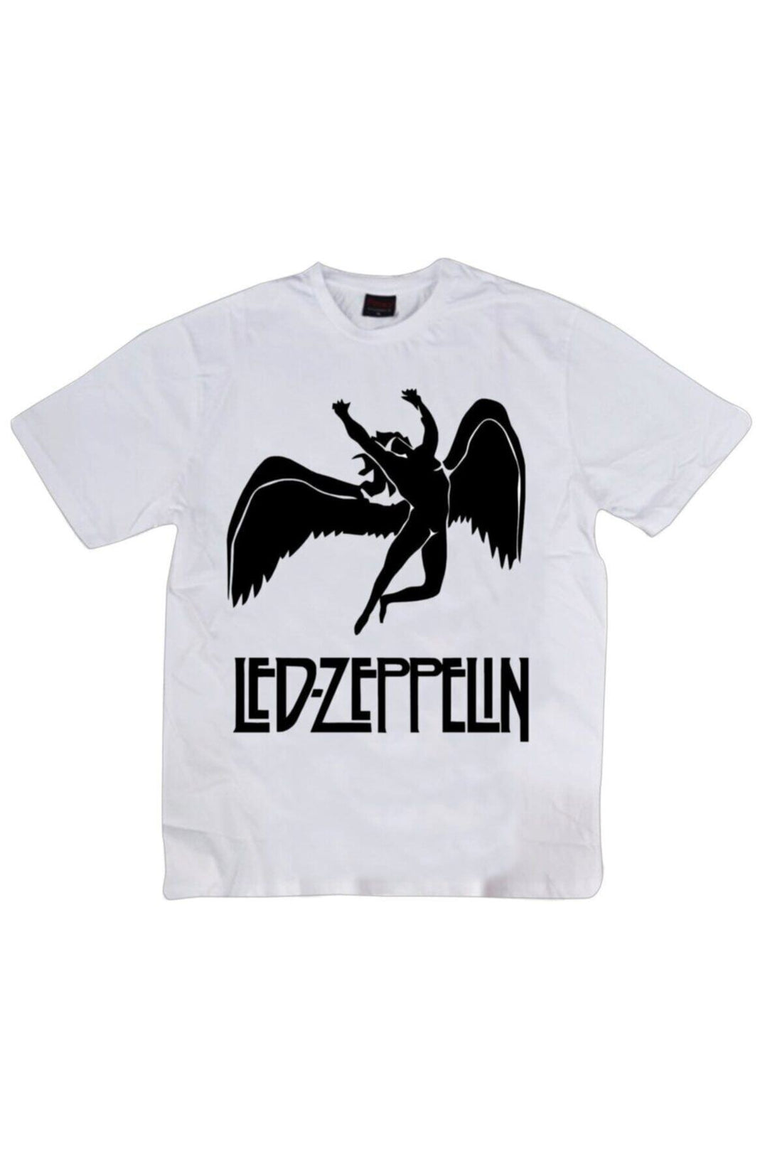 Led Zeppelin baskılı beyaz tişört