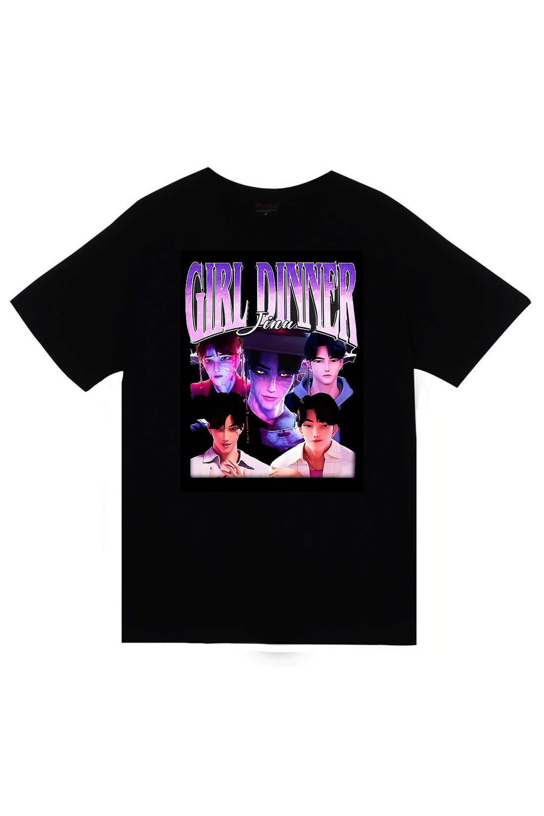 K-Pop Demon Hunters - Saja Boys Juni baskılı siyah tişört