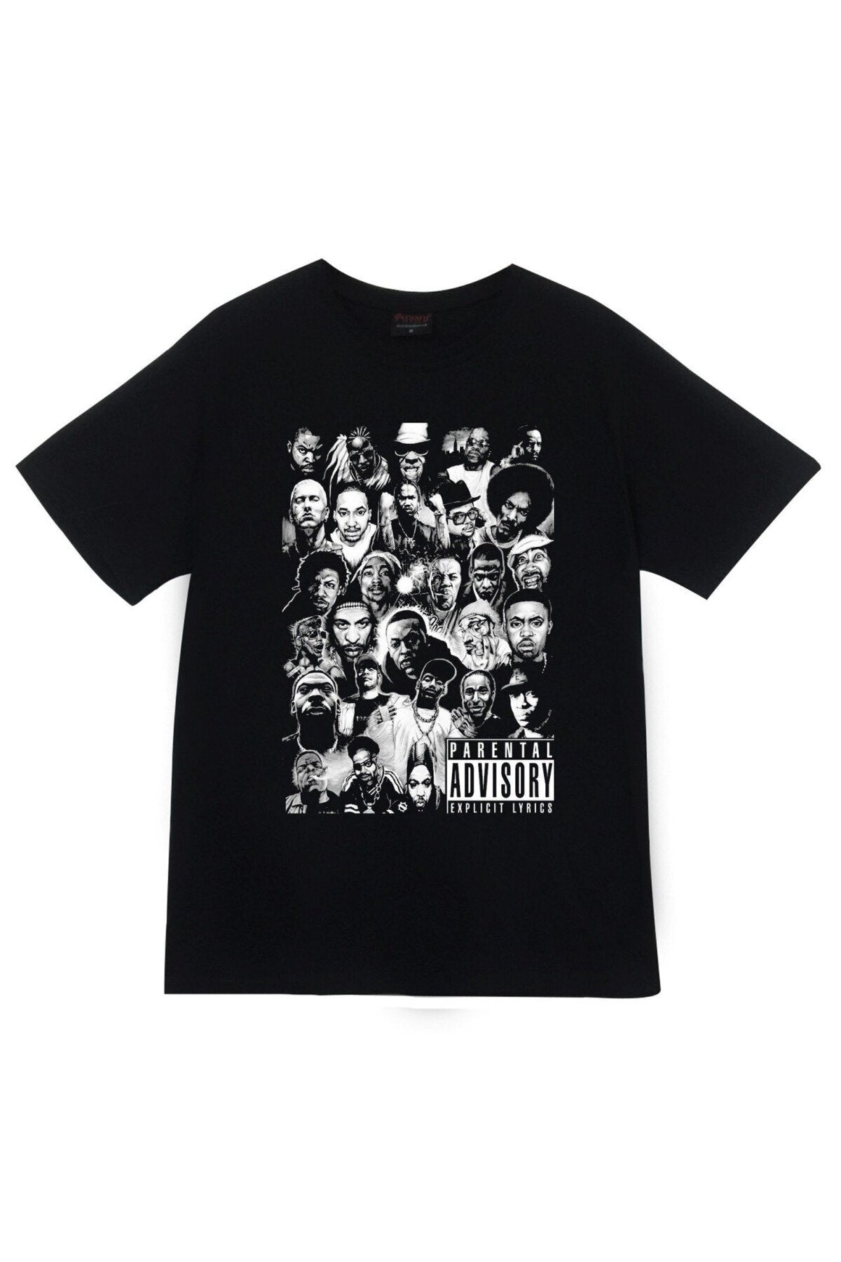 Hip Hop Songs Parental Advisory Baskılı T-shirt