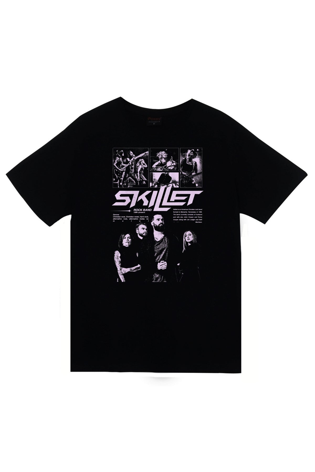 Skillet - Müzik - Rock Grubu Baskılı Unisex %100 Pamuk T-shirt
