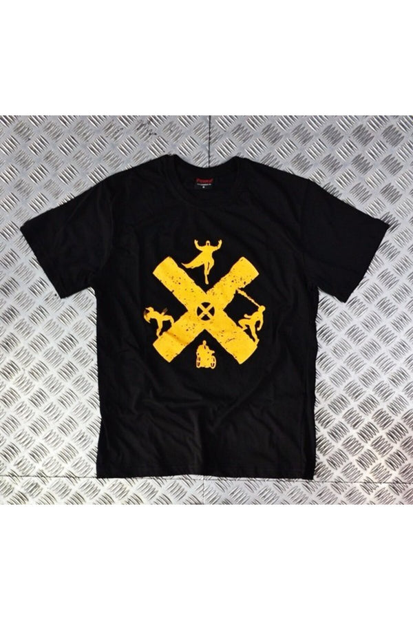X Force Grafik baskılı siyah tişört