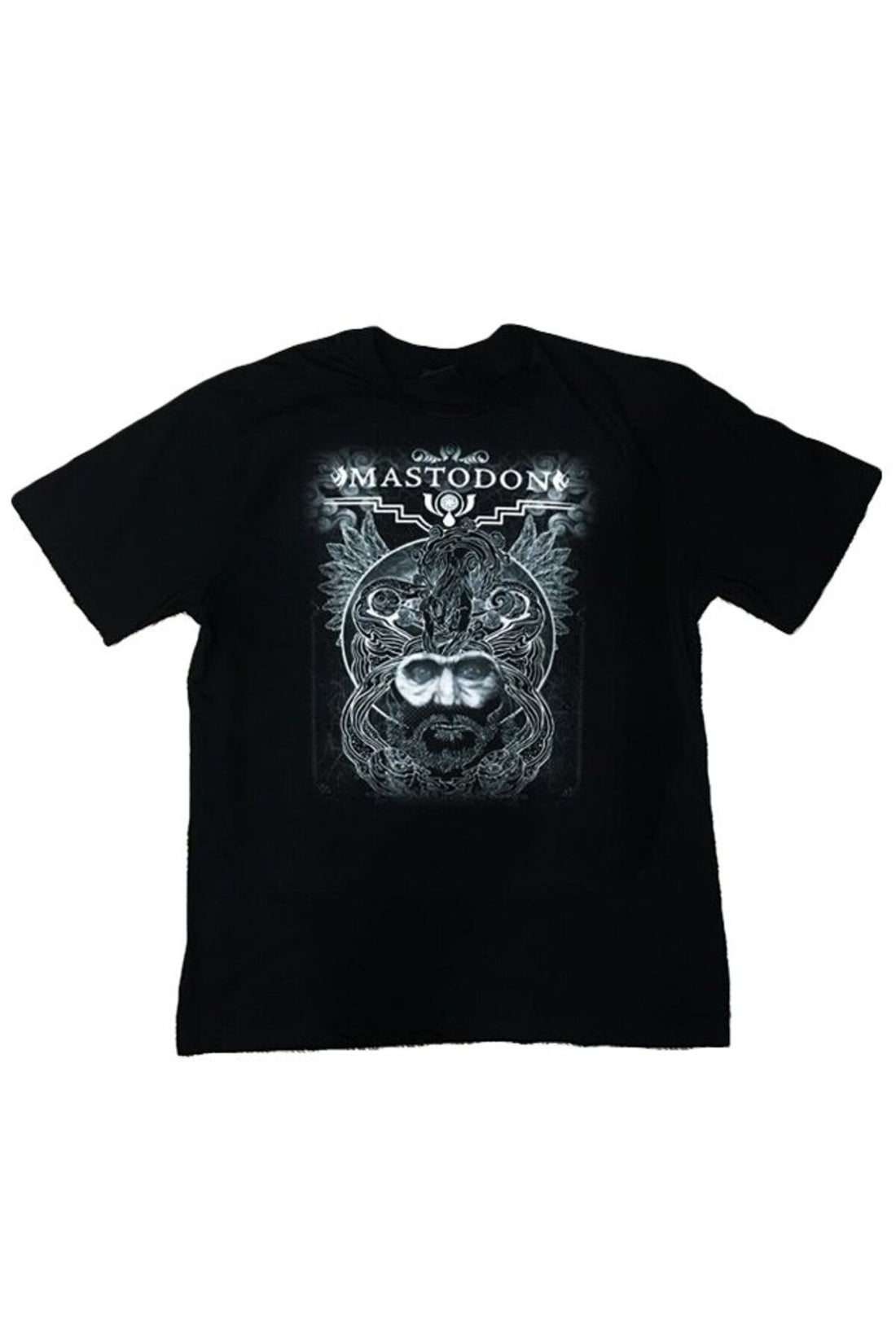 Mastodon baskılı siyah tişört