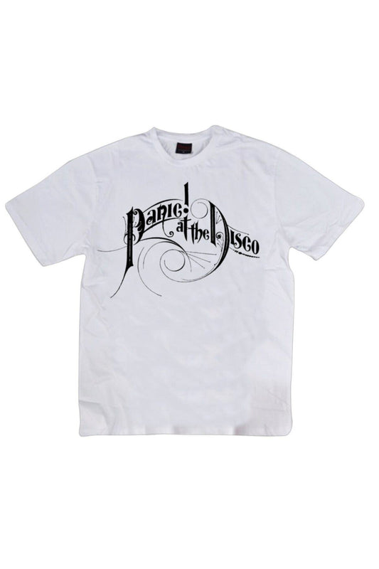 Panic At The Disco Baskılı Unisex %100 Pamuk Beyaz T-shirt