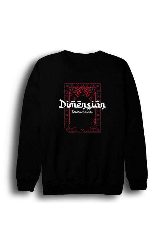 Dimension - Halı - Motif Baskılı Unisex %100 Pamuk Kapüşonlu Bisiklet Yaka Sweatshirt