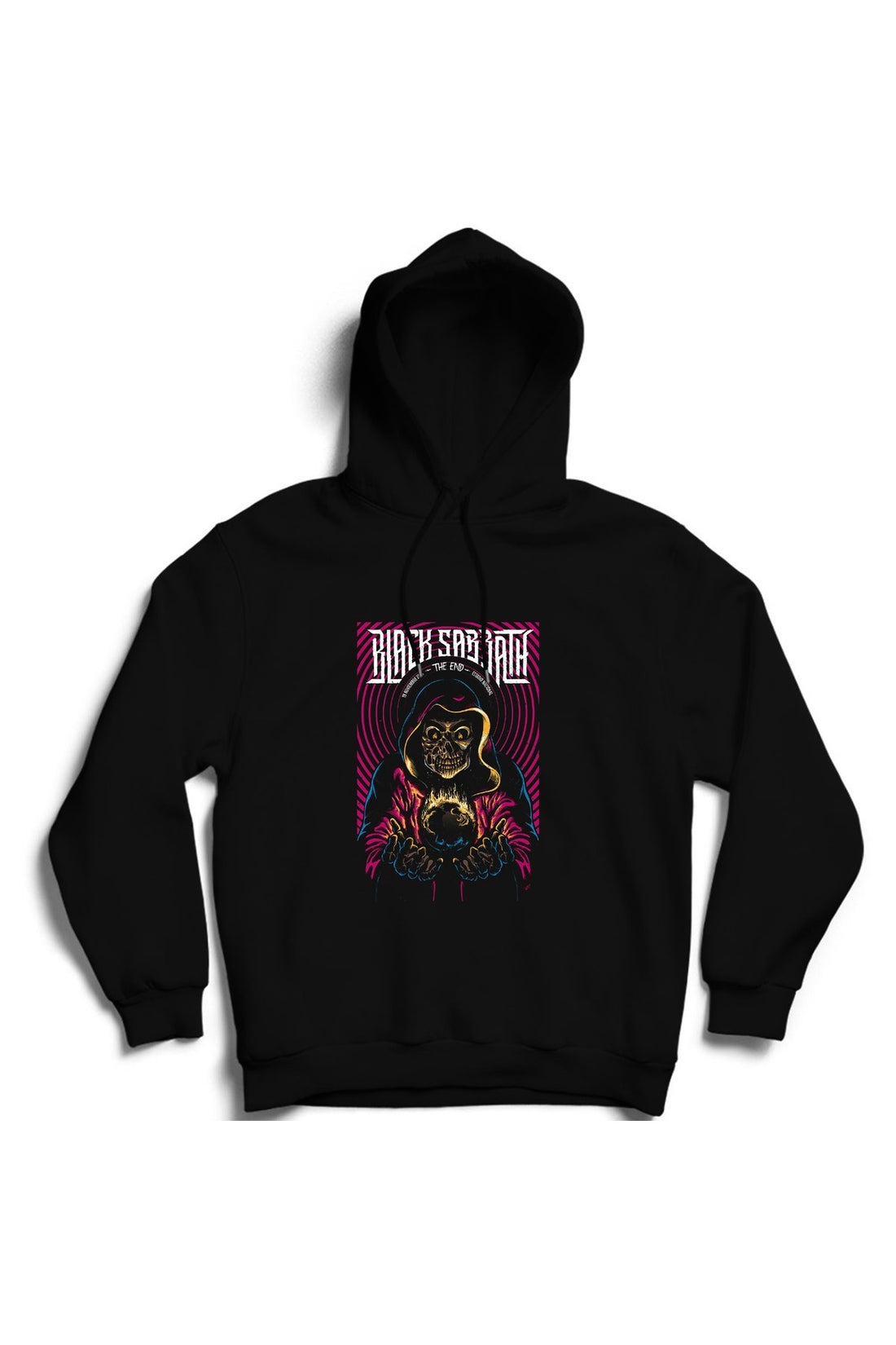 Black Sabbath baskılı siyah kapüşonlu sweatshirt