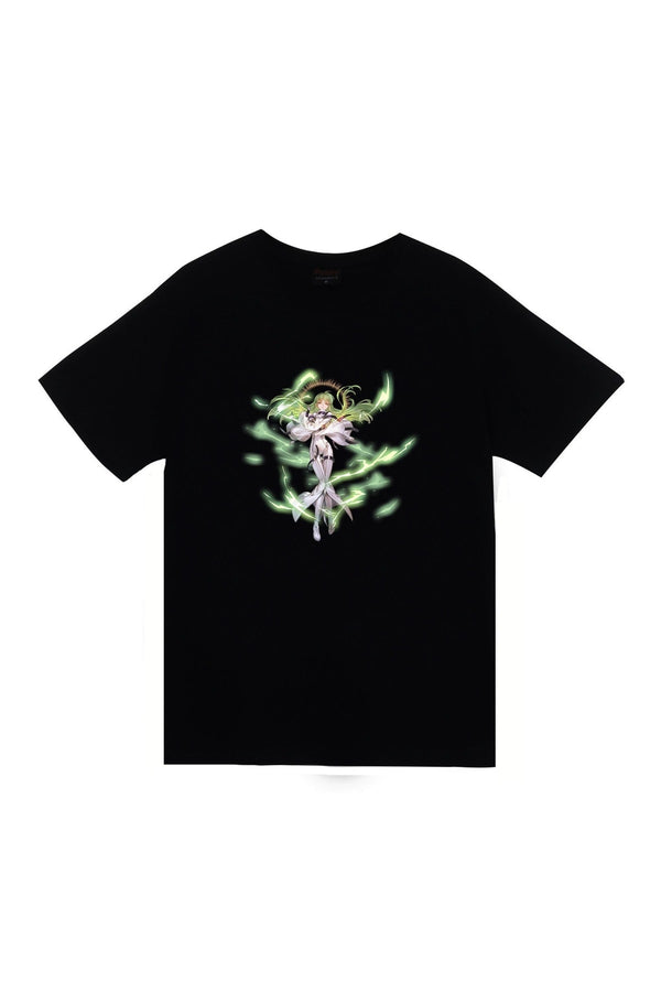 Code Geass Anime karakter baskılı siyah tişört