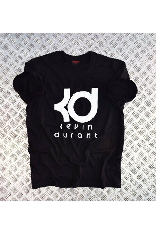 Kevin Durant Baskılı Unisex %100 Pamuk Siyah T-shirt