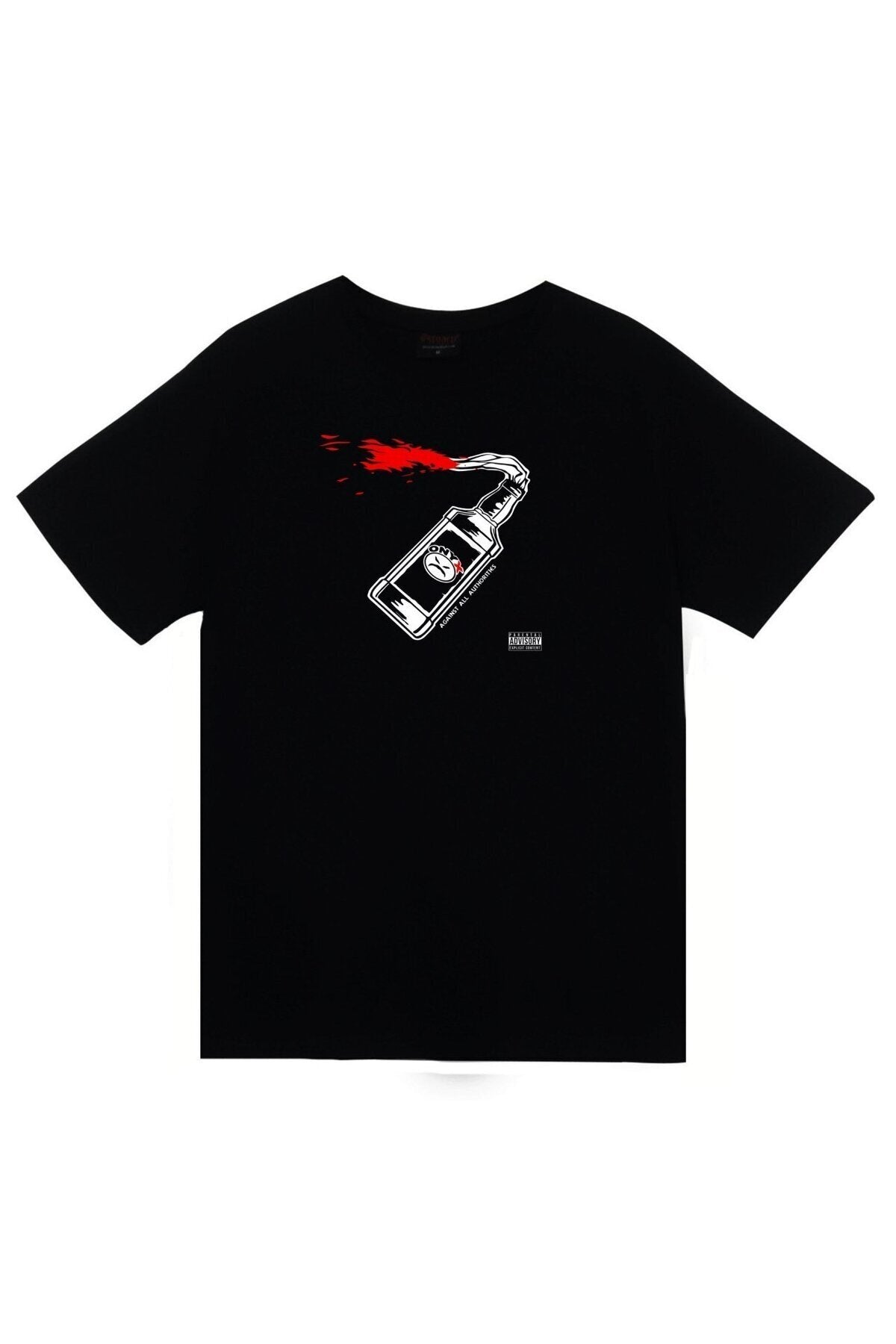Onyx, Rap, Hiphop Unisex Baskılı %100 Pamuk Siyah T-shirt