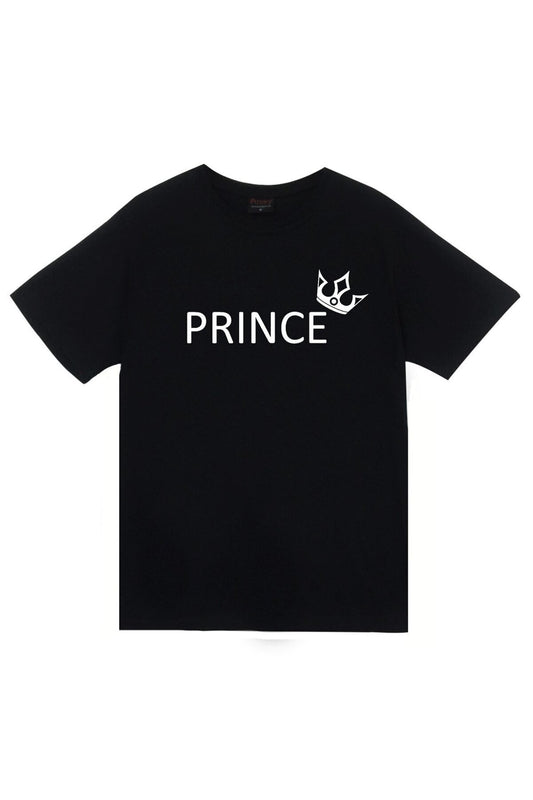 Unisex Siyah Prince Prens Baskılı T-shirt