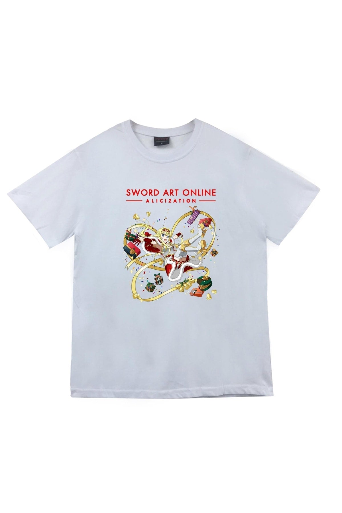 Sword Art Online Anime Baskılı Unisex %100 Pamuk Beyaz T-shirt
