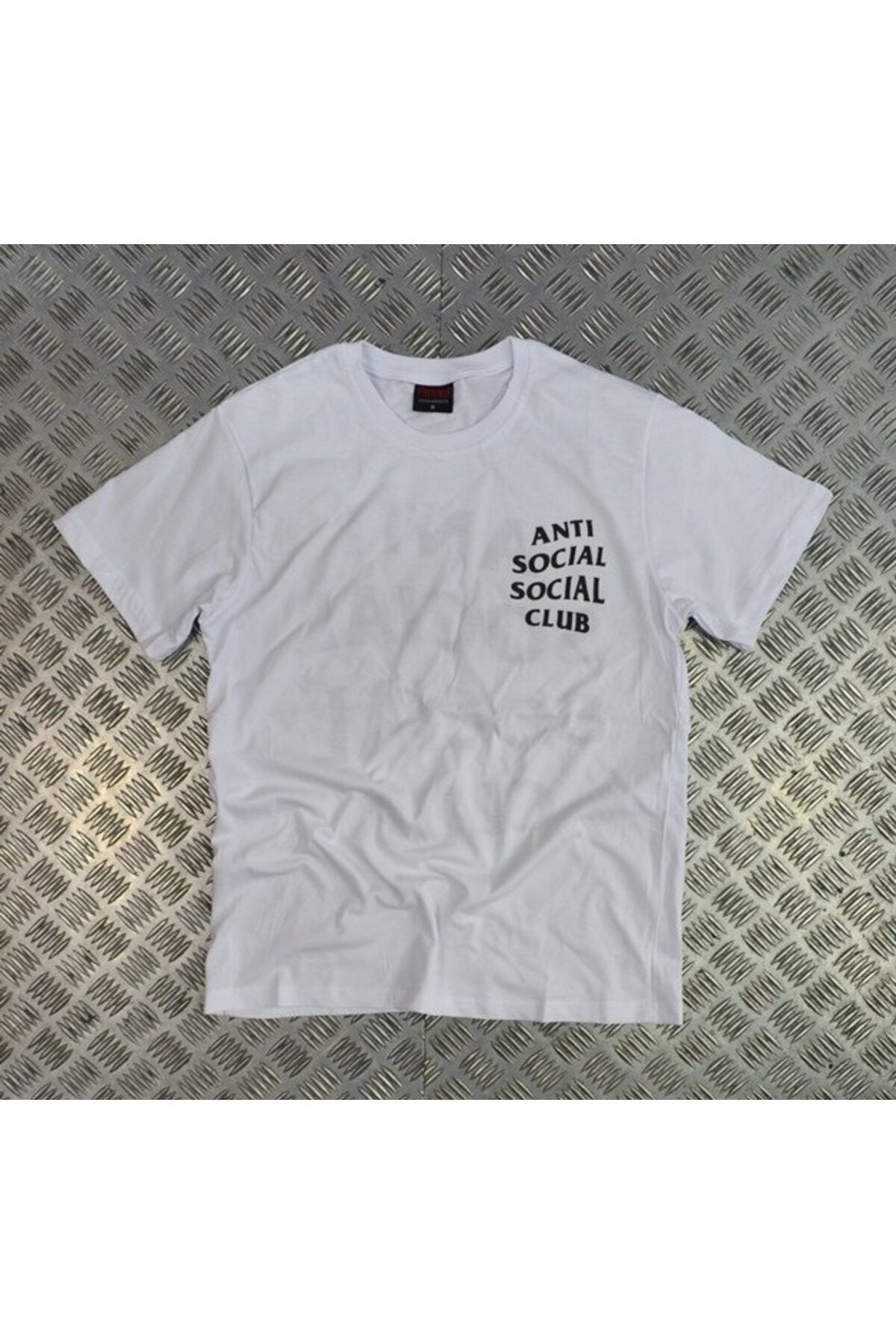 Anti Social Club Baskılı Unisex %100 Pamuk Beyaz T-shirt