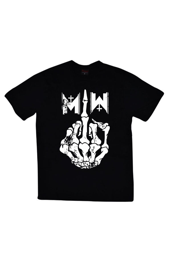 Motionless In White baskılı siyah tişört