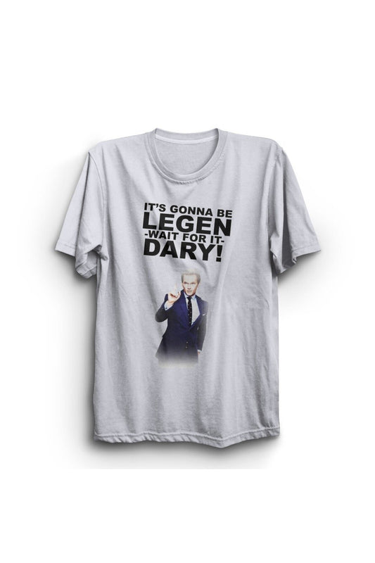 It's Gonna Be Wait For It Legendary Baskılı Unisex %100 Pamuk Beyaz T-shirt