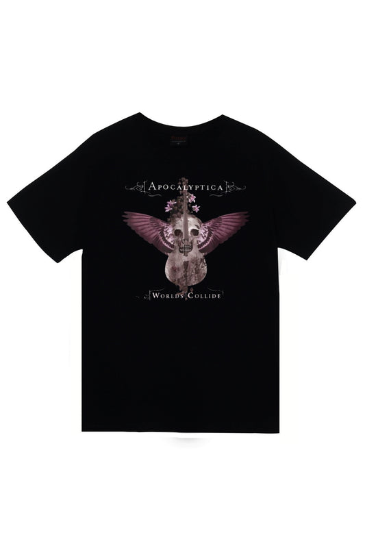 Apocalyptica Müzik, Metal Grubu Baskılı Unisex %100 Pamuk Siyah T-shirt
