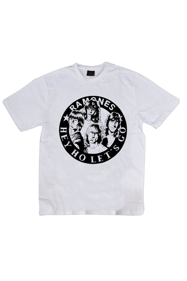 Ramones baskılı beyaz tişört
