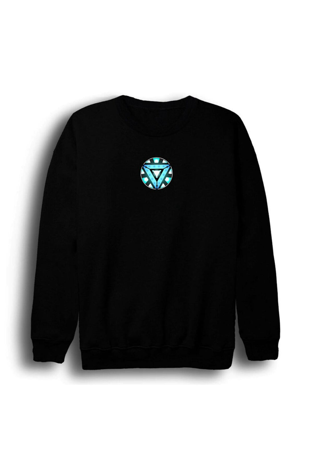 Reaktör - Güç Kaynağı Baskılı Unisex %100 Pamuk Sweatshirt – Siyah