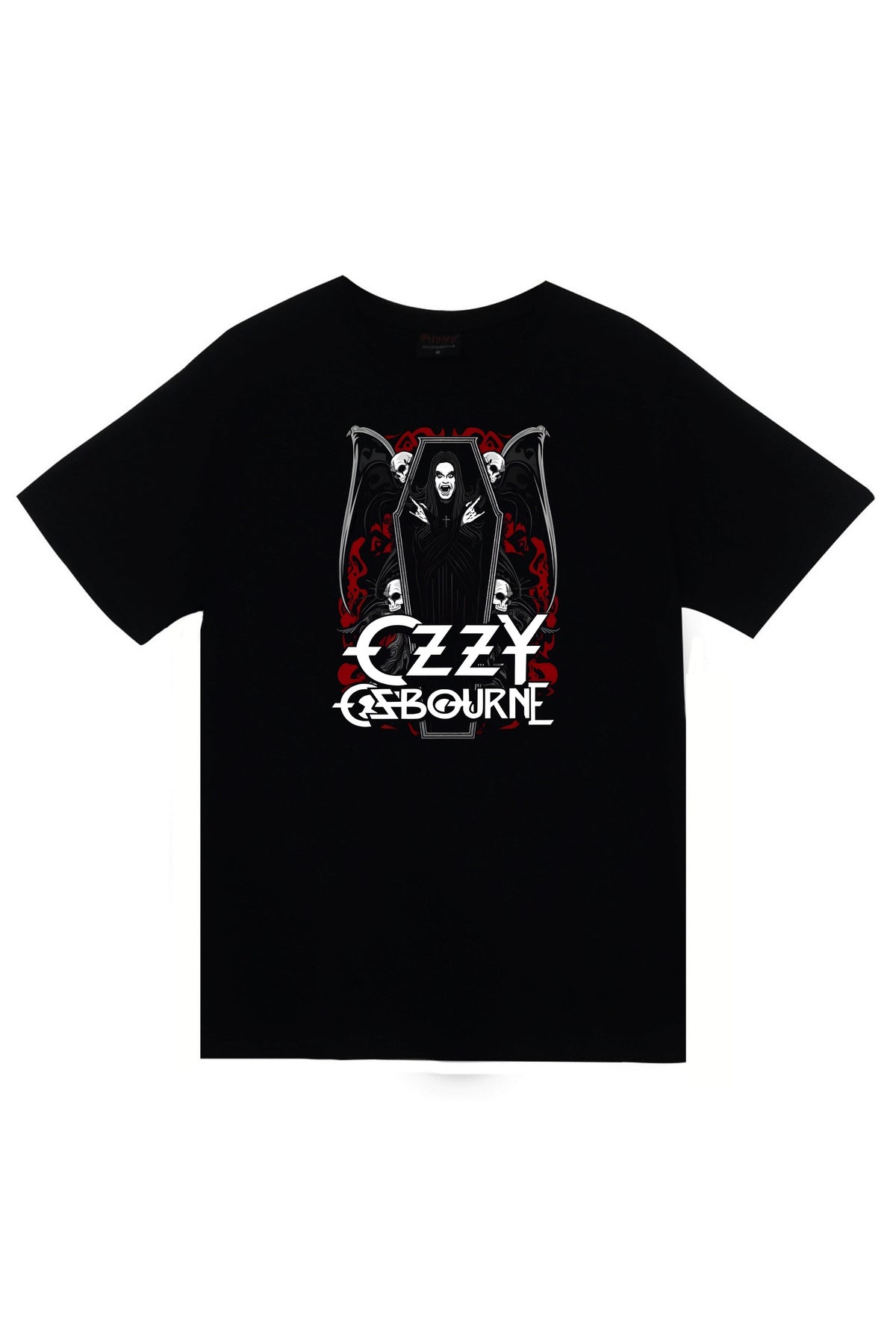 Ozzy Osbourne Baskılı Unisex %100 Pamuk Siyah T-shirt