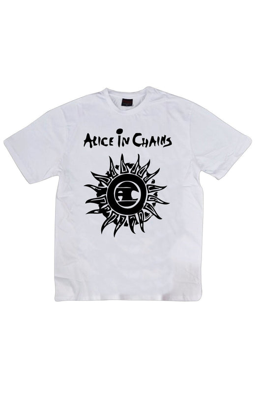 Alice In Chains Baskılı Unisex %100 Pamuk Beyaz T-shirt