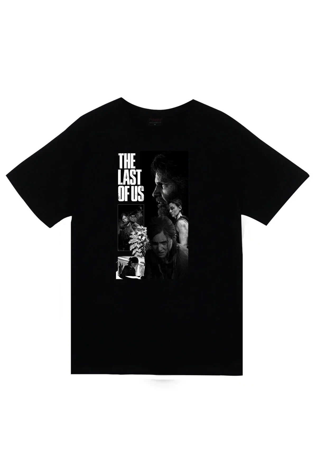 The Last of Us – Ellie & Joel Baskılı Unisex %100 Pamuk Siyah T-shirt