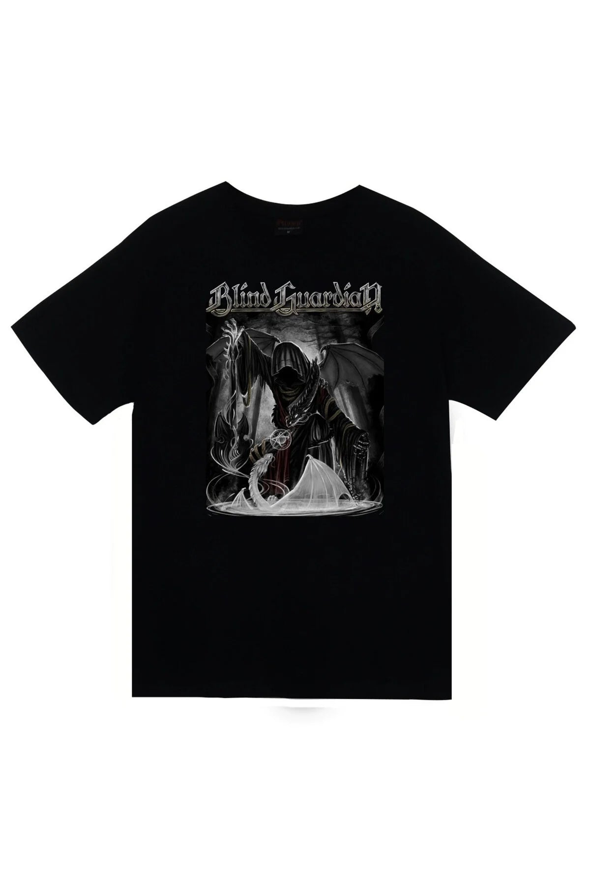 Blind Guardian Müzik, Metal Grubu Baskılı Unisex %100 Pamuk Siyah T-shirt