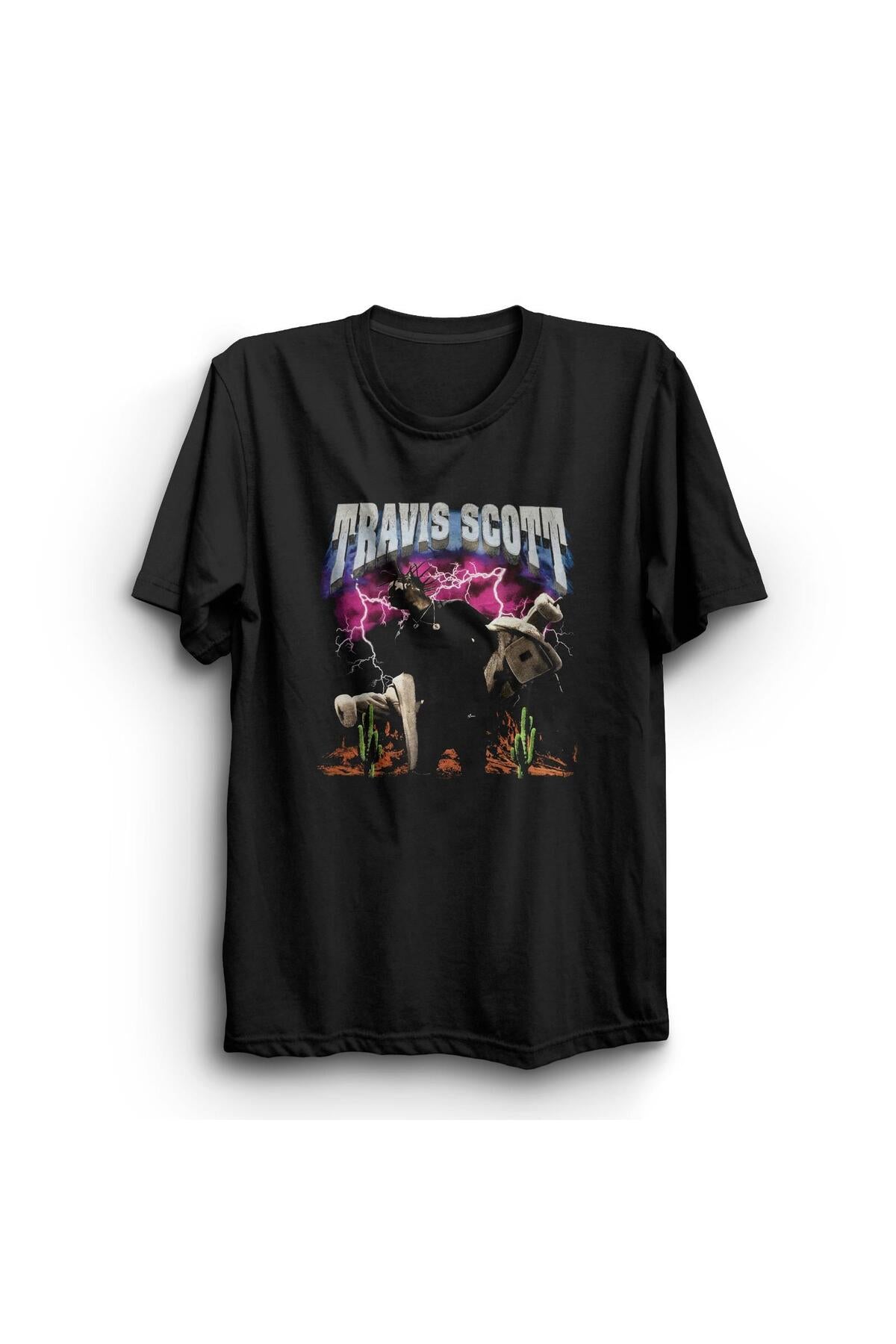 Travis Scott Astroworld Baskılı Tshirt
