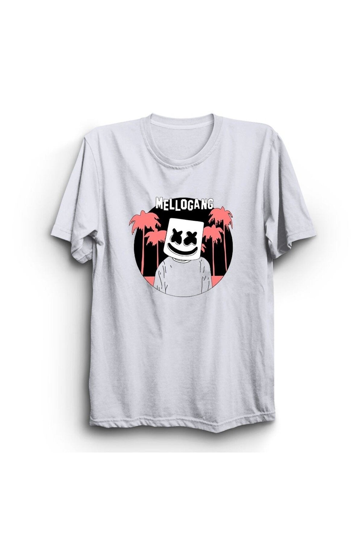 Hellogang Baskılı Unisex %100 Pamuk Beyaz T-shirt