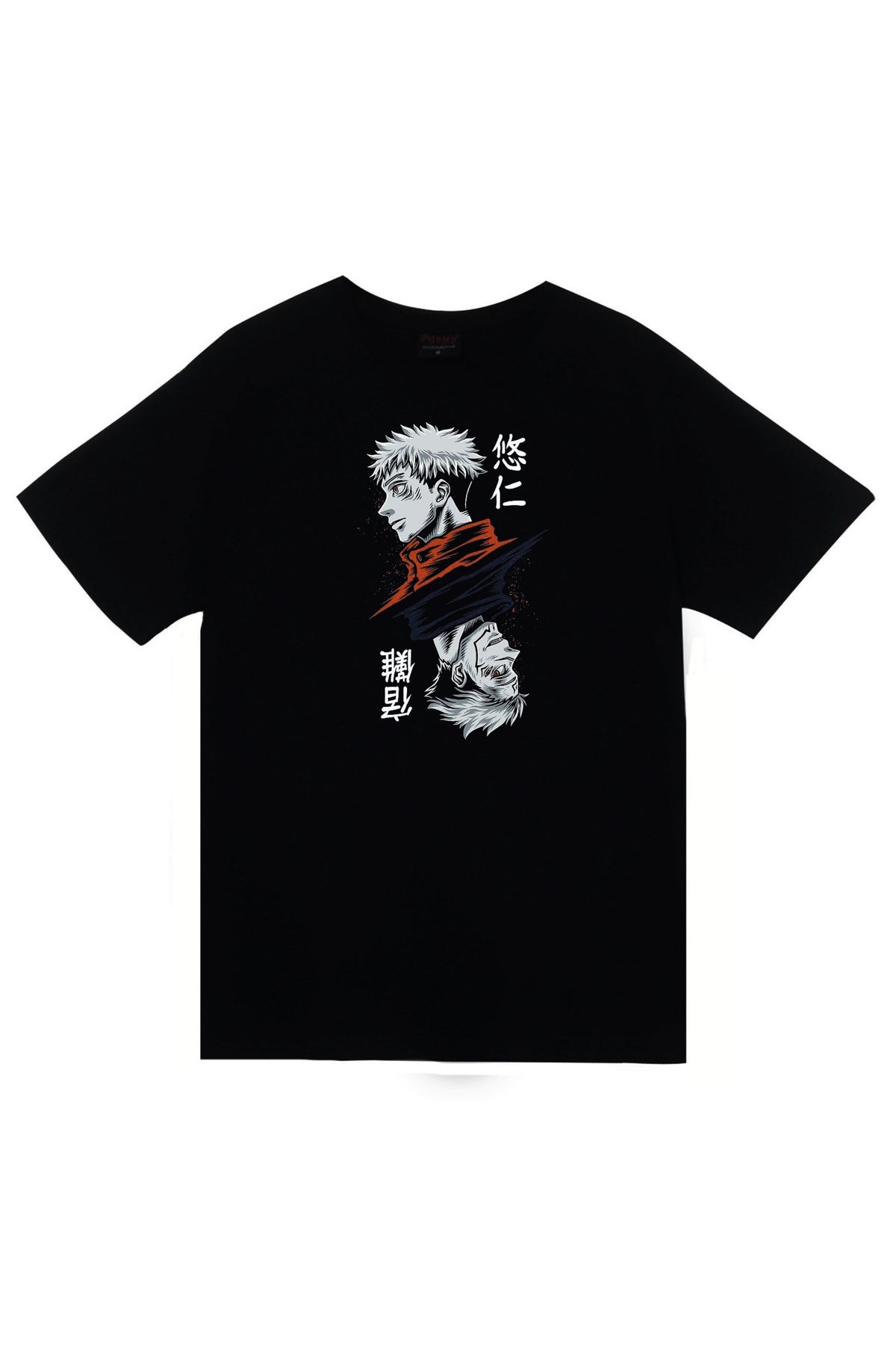 Jujutsu Kaisen Anime Baskılı Unisex %100 Pamuk Siyah T-shirt