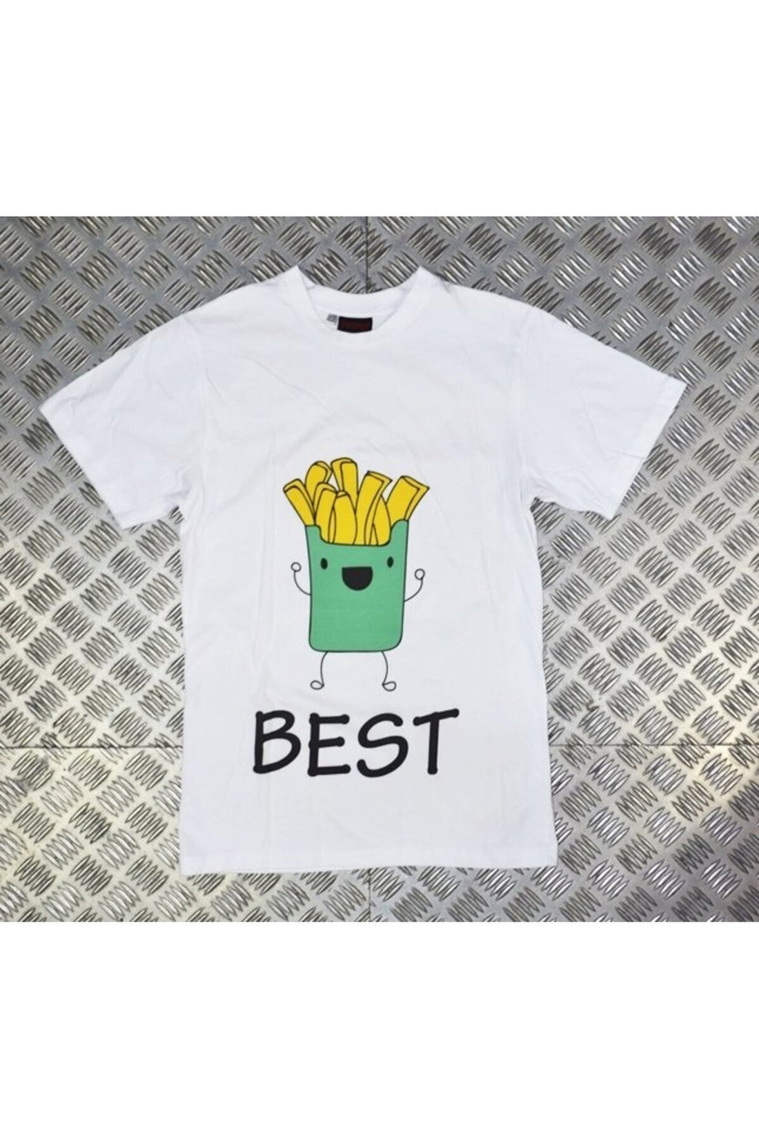 Best Patates karakteri baskılı beyaz tişört