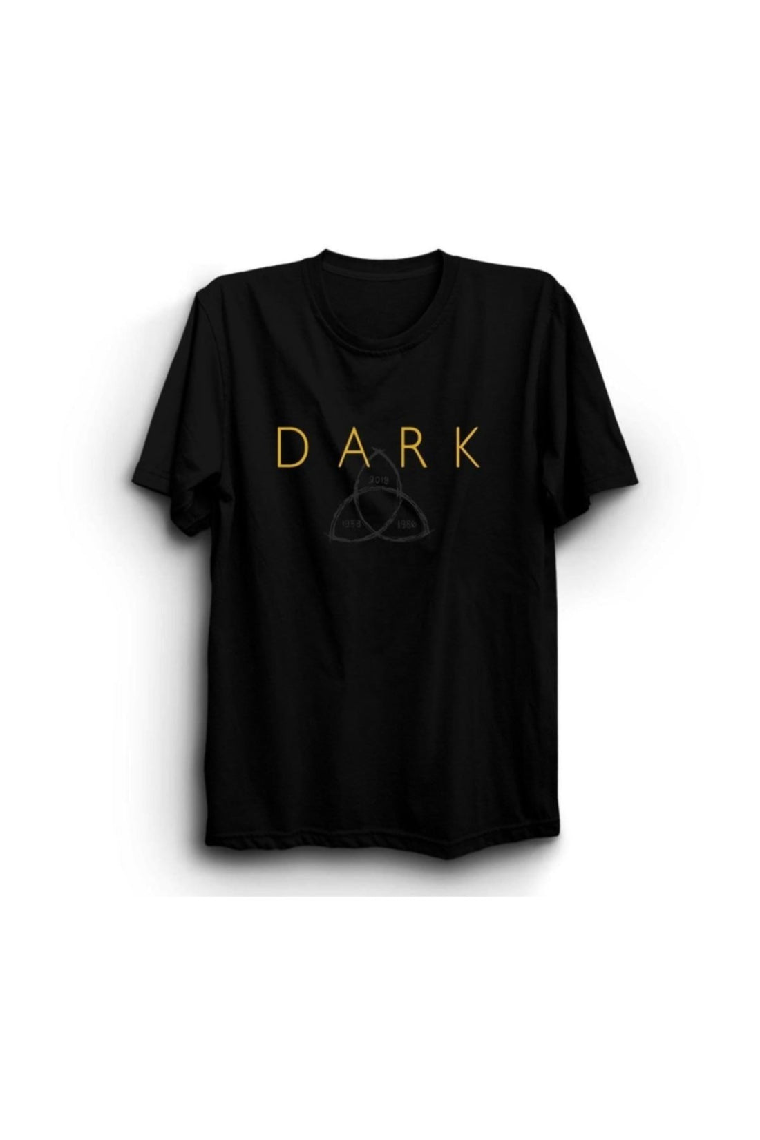 Unisex Siyah Dark baskılı siyah tişört