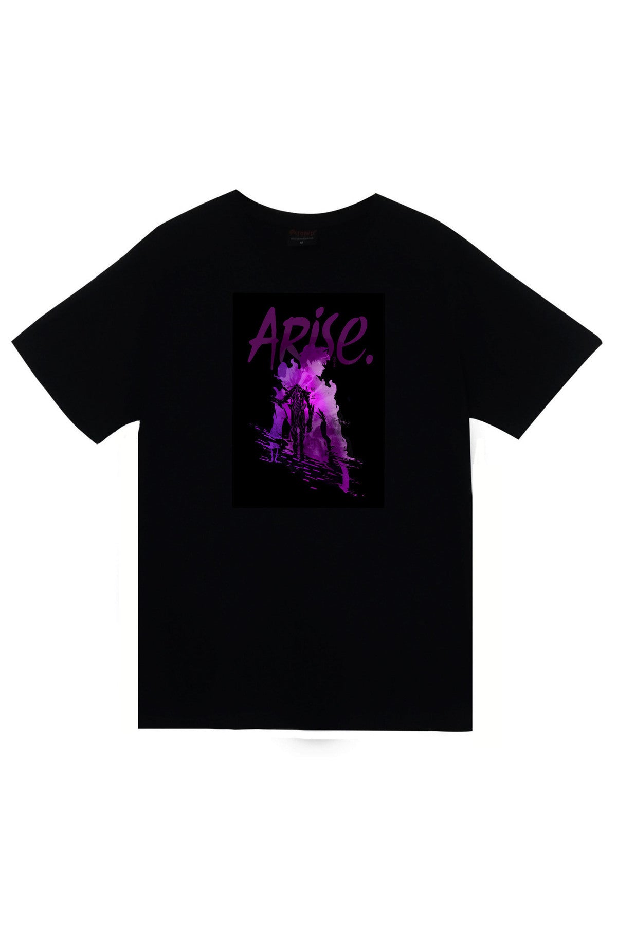 Solo Leveling Arise Anime Baskılı Unisex %100 Pamuk Siyah T-shirt