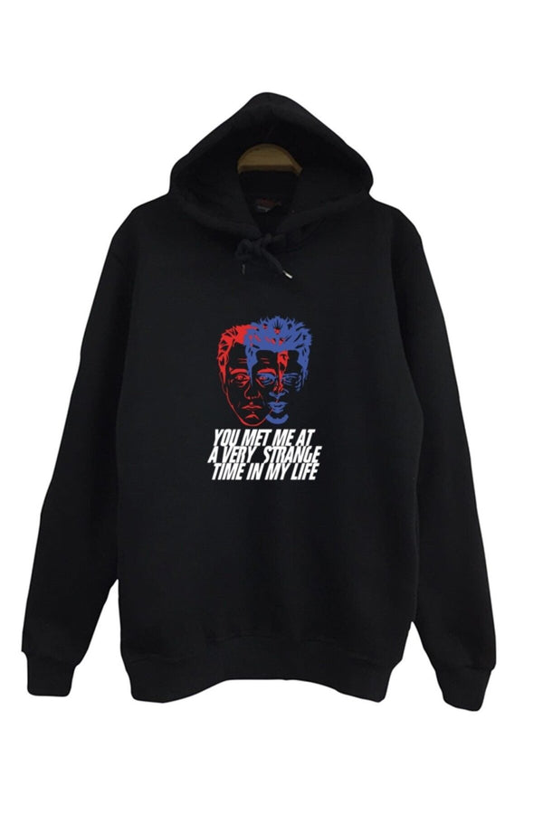 Fight Club Baskılı Unisex %100 Pamuk Kapüşonlu Sweatshirt – Siyah