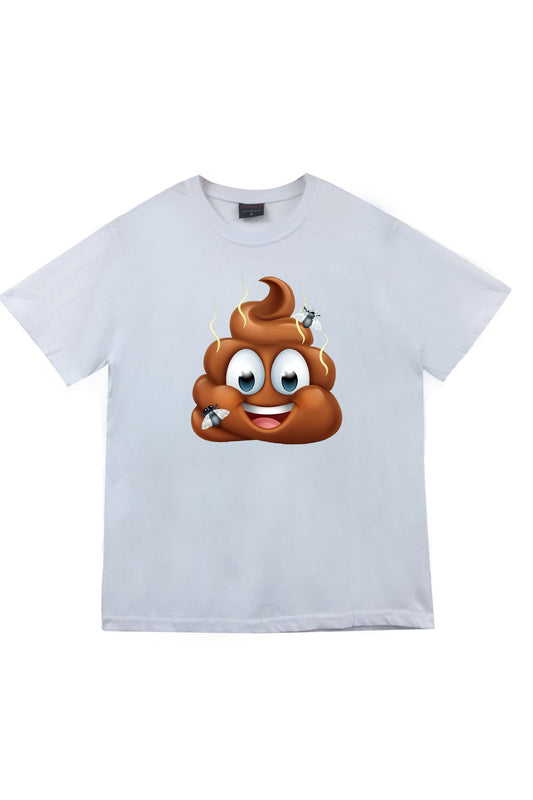 Kaka - Dışkı - Bok Baskılı Unisex %100 Pamuk T-shirt
