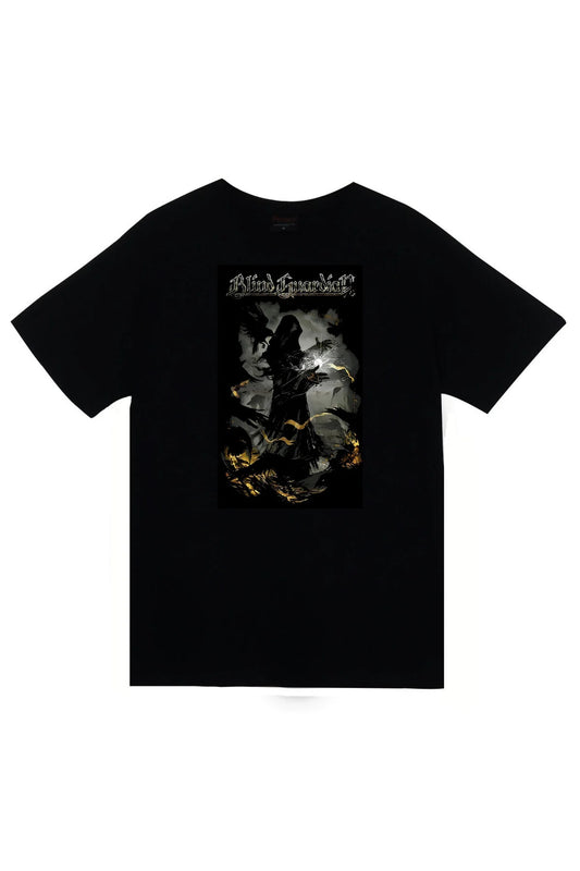 Blind Guardian Müzik, Metal Grubu Baskılı Unisex %100 Pamuk Siyah T-shirt