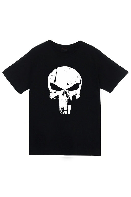 Punisher Kuru Kafa Baskılı Unisex %100 Pamuk T-shirt