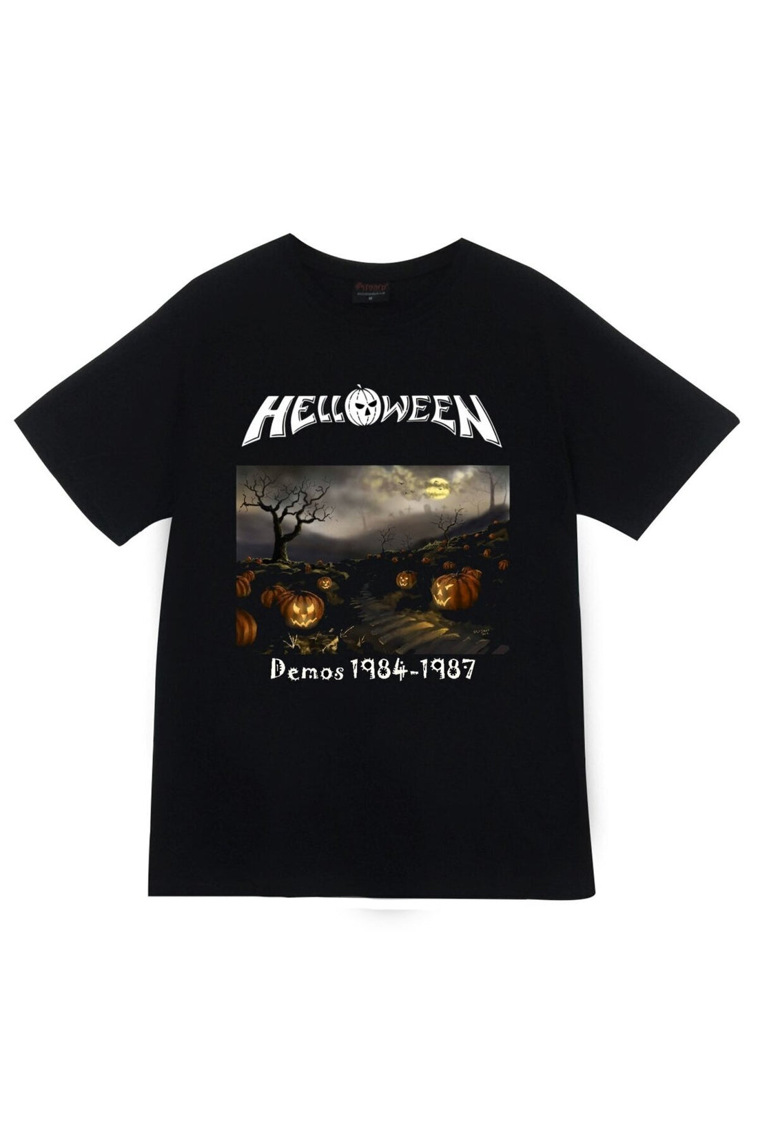 Helloween Demos 1984-1987 baskılı siyah tişört