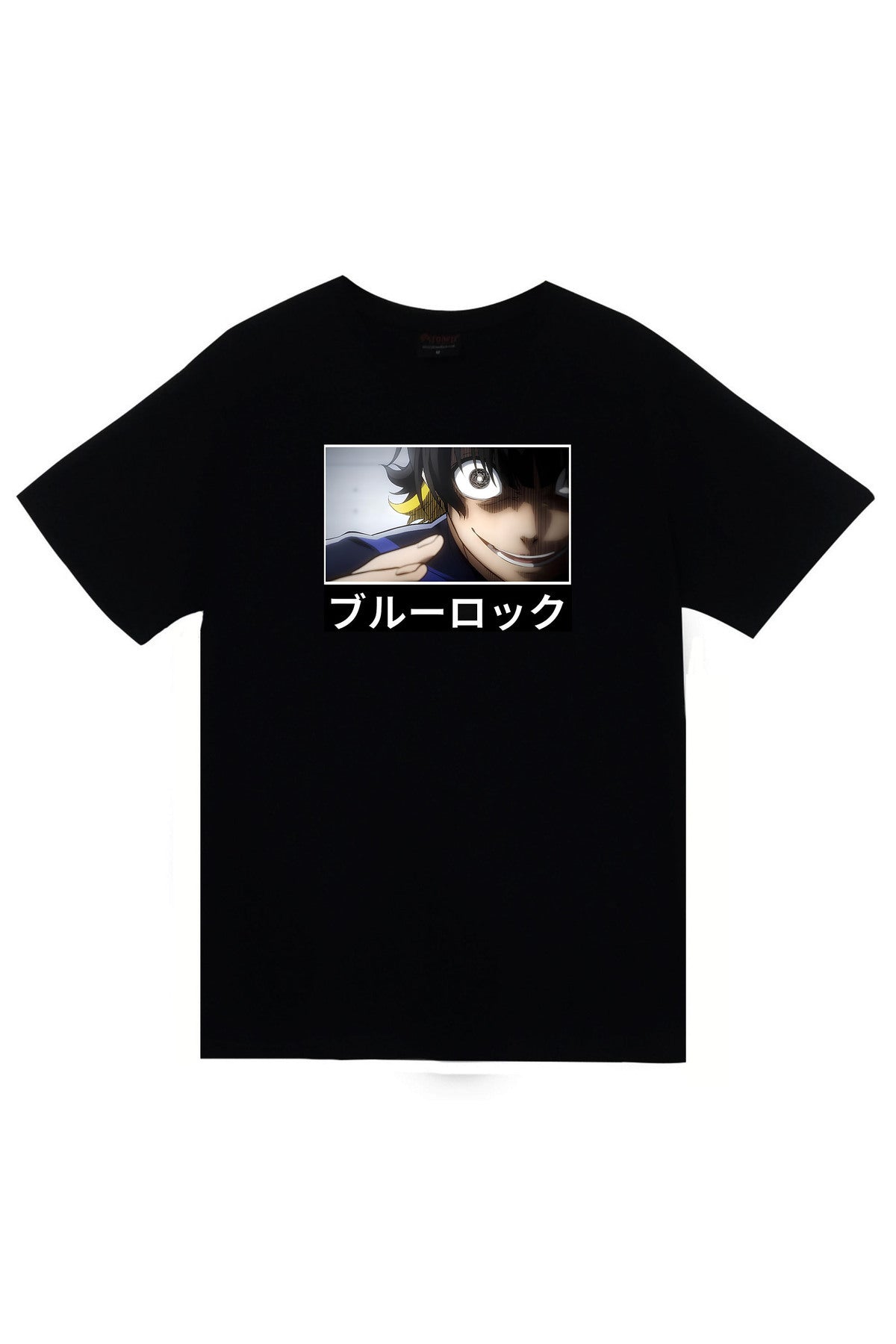 Blue Lock, Bachira Meguru Anime Baskılı Unisex %100 Pamuk Siyah T-shirt