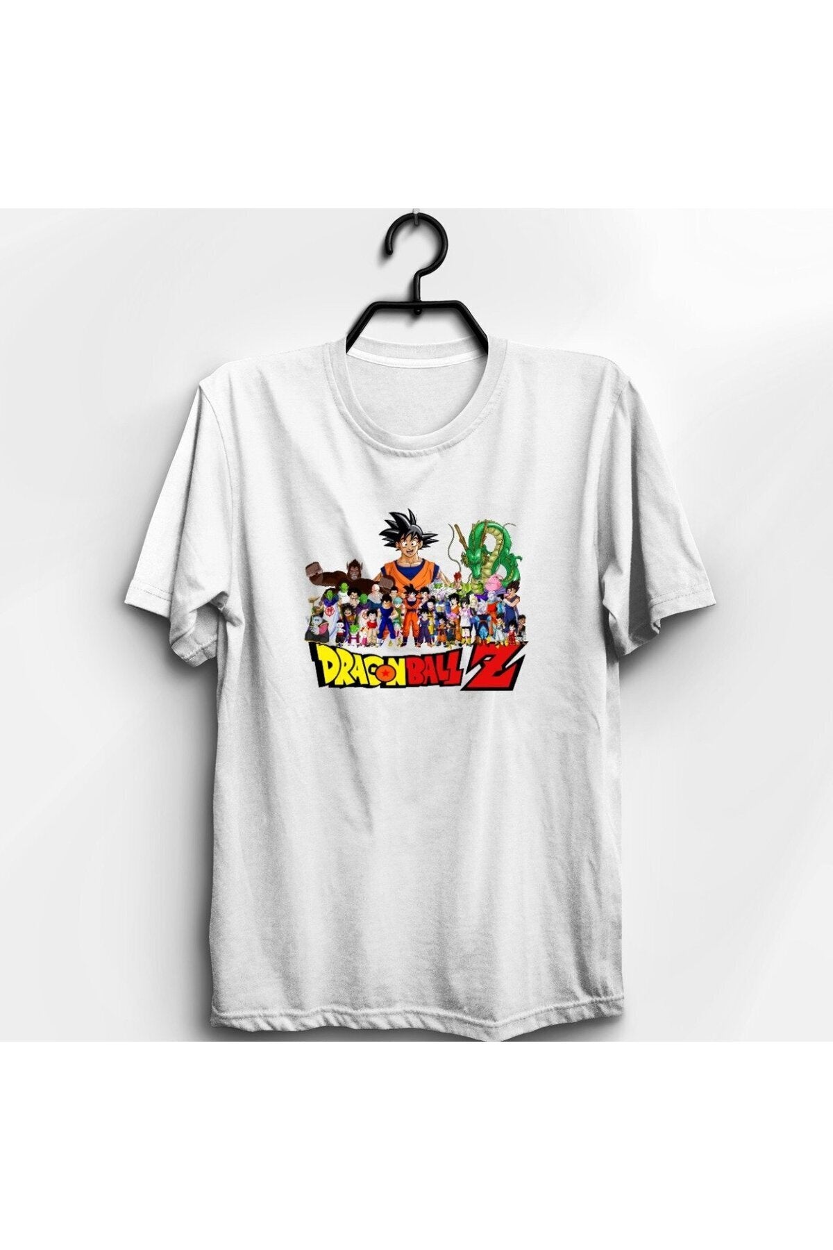 Unisex Beyaz Dragonball Z Anime T-shirt
