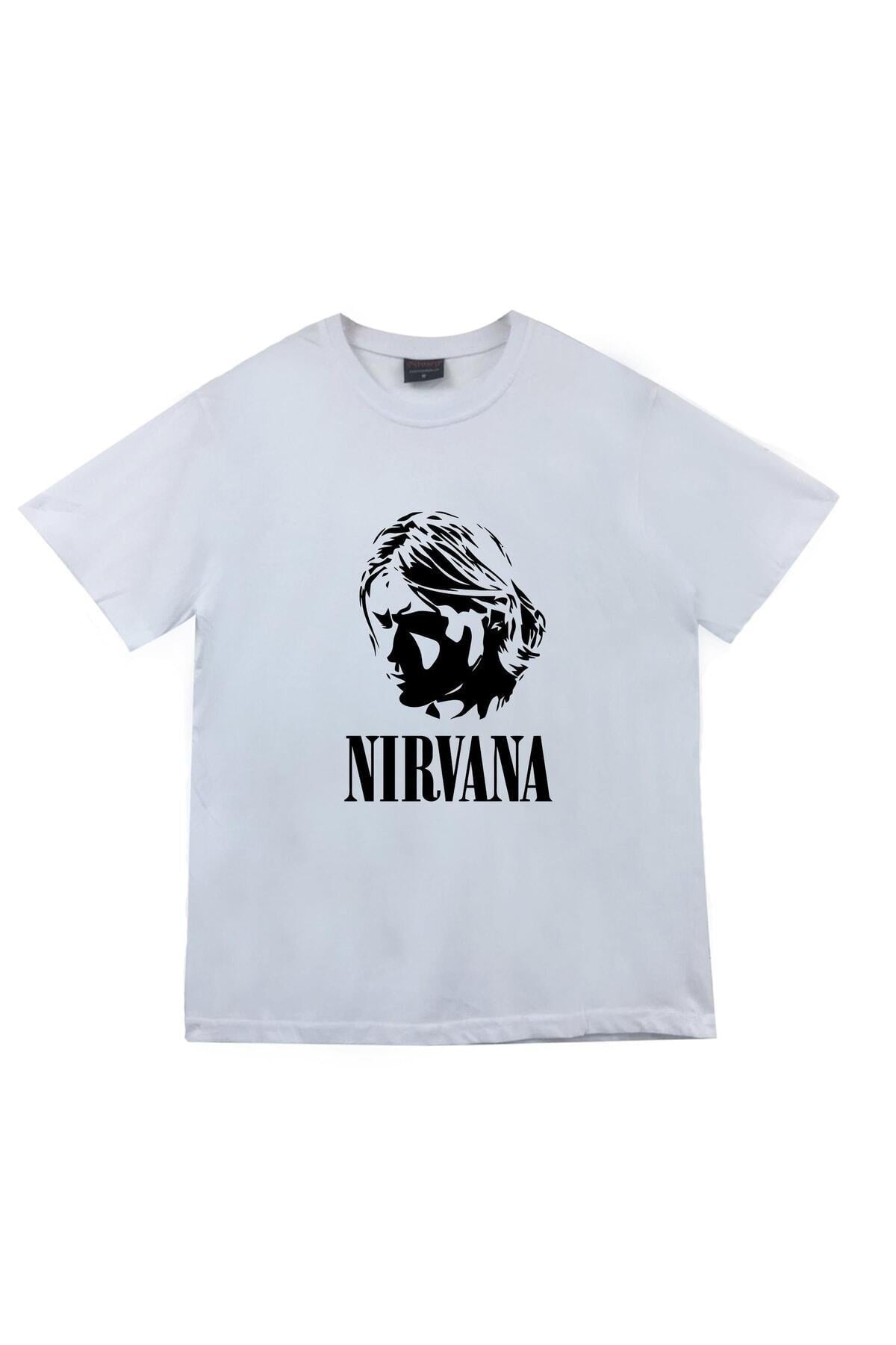 Nirvana Baskılı Unisex %100 Pamuk T-shirt