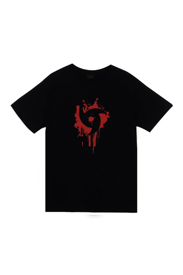 Mangekyu Sharingan Anime Grafik baskılı siyah tişört