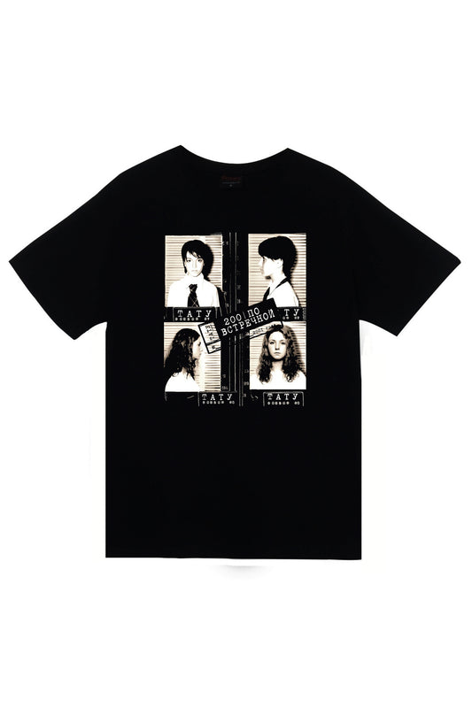 T.A.T.u. - Müzik Grubu Baskılı Unisex %100 Pamuk Siyah T-shirt