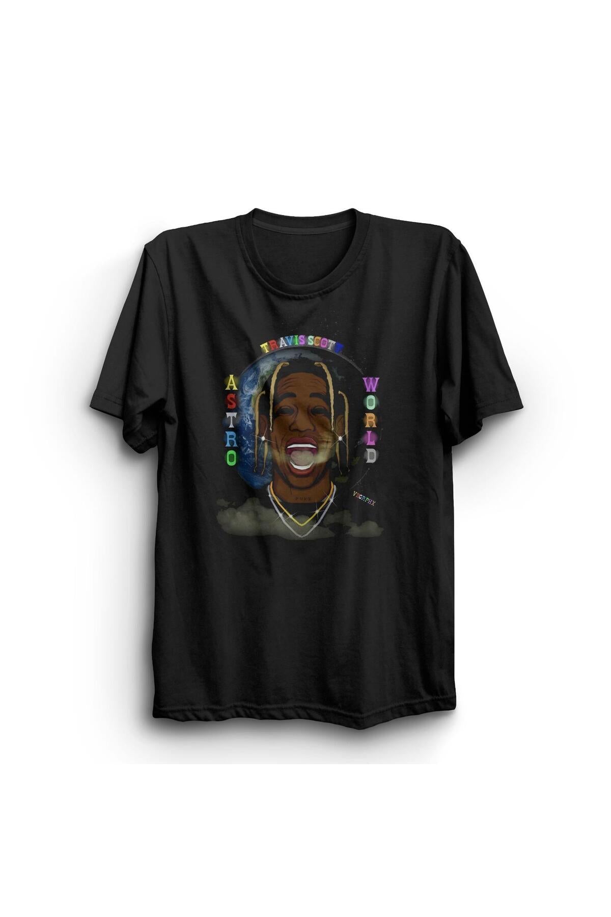 Travis Scott Astroworld Baskılı Tshirt