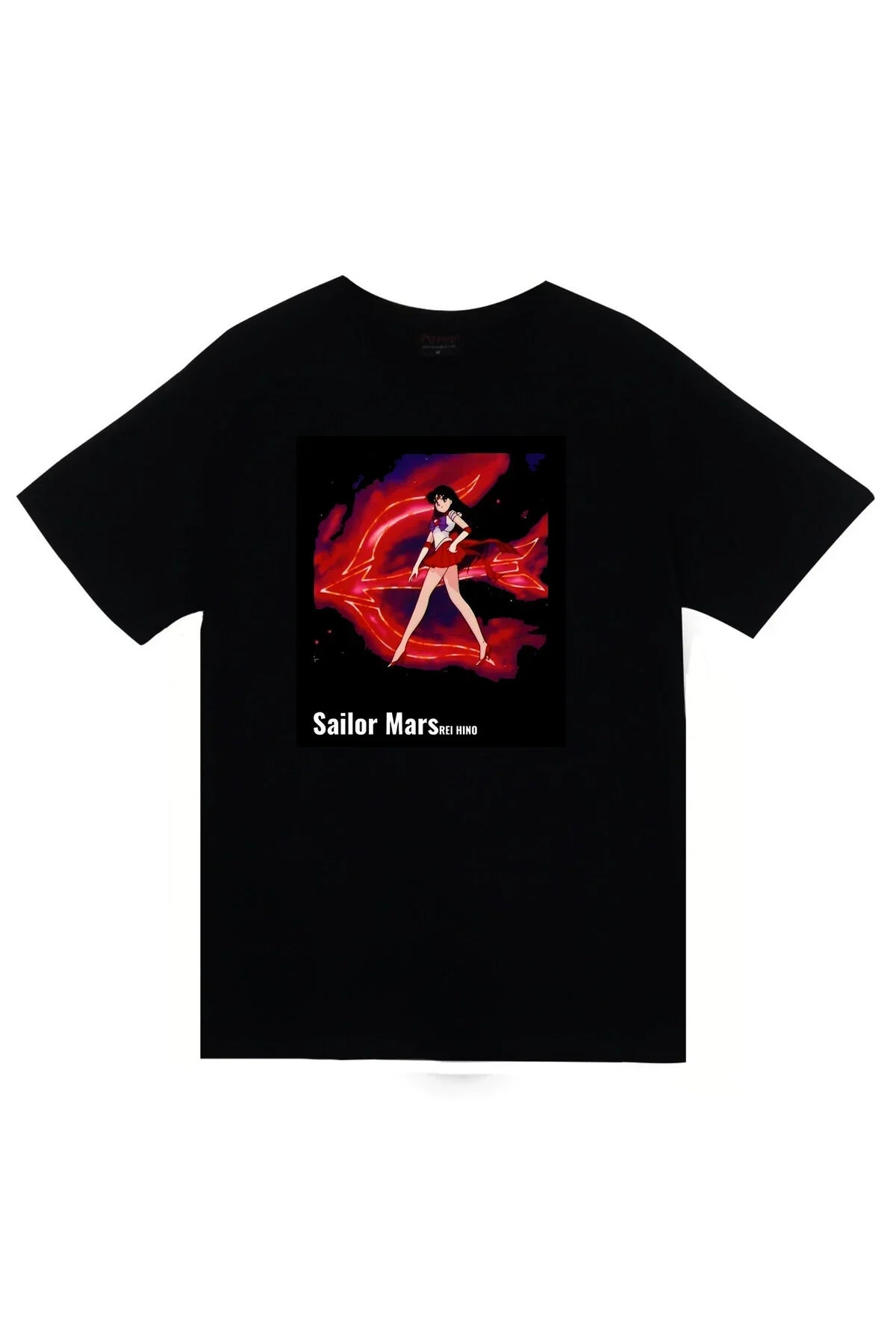 Sailor Moon Anime Baskılı Unisex %100 Pamuk Siyah T-shirt