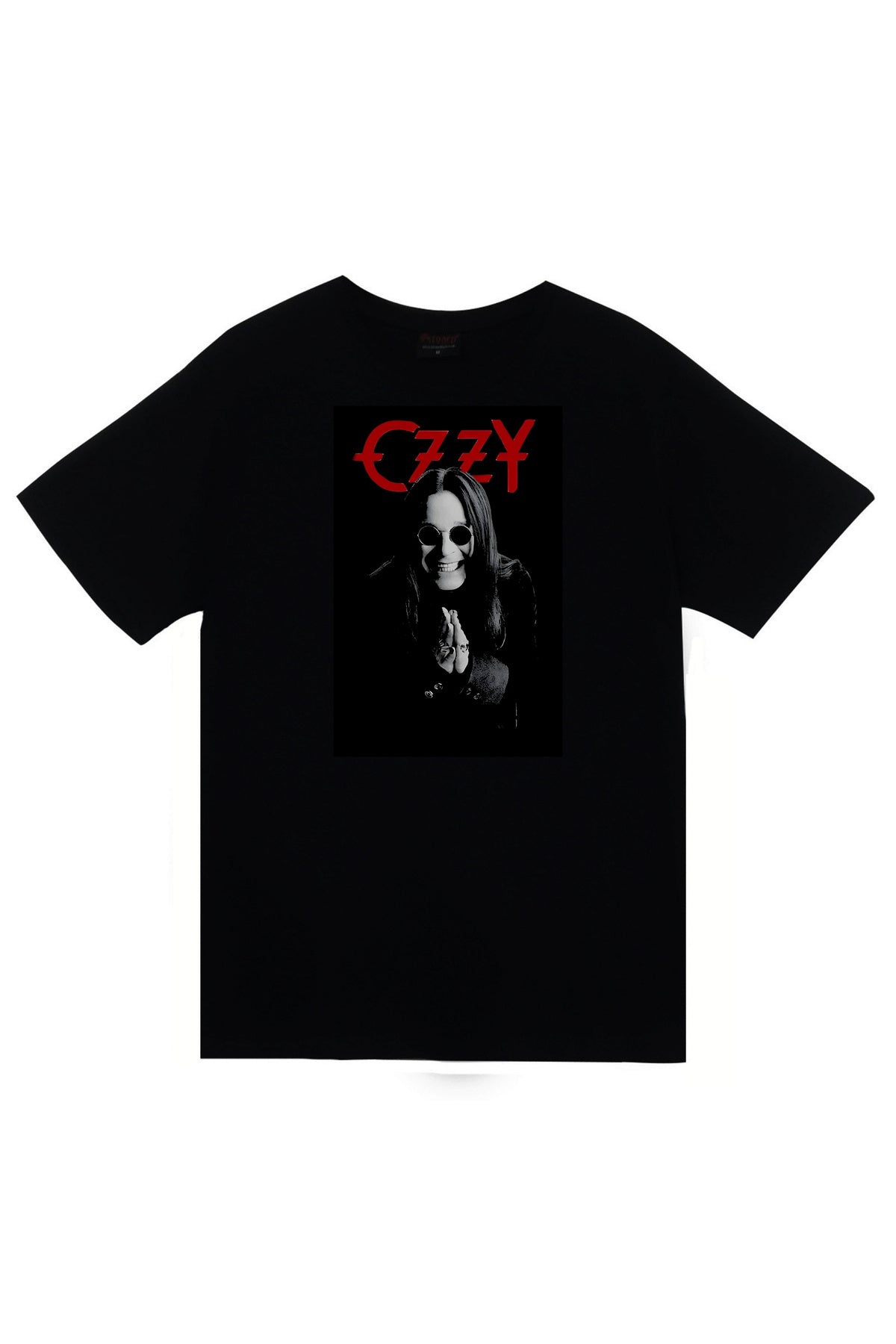 Ozzy Osbourne Baskılı Unisex %100 Pamuk Siyah T-shirt