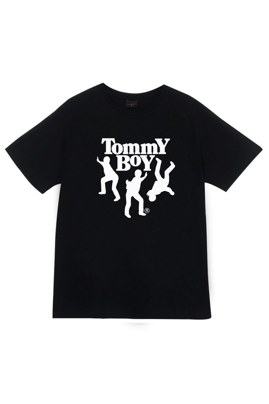 Unisex Siyah Tommy Boy Baskılı T-shirt