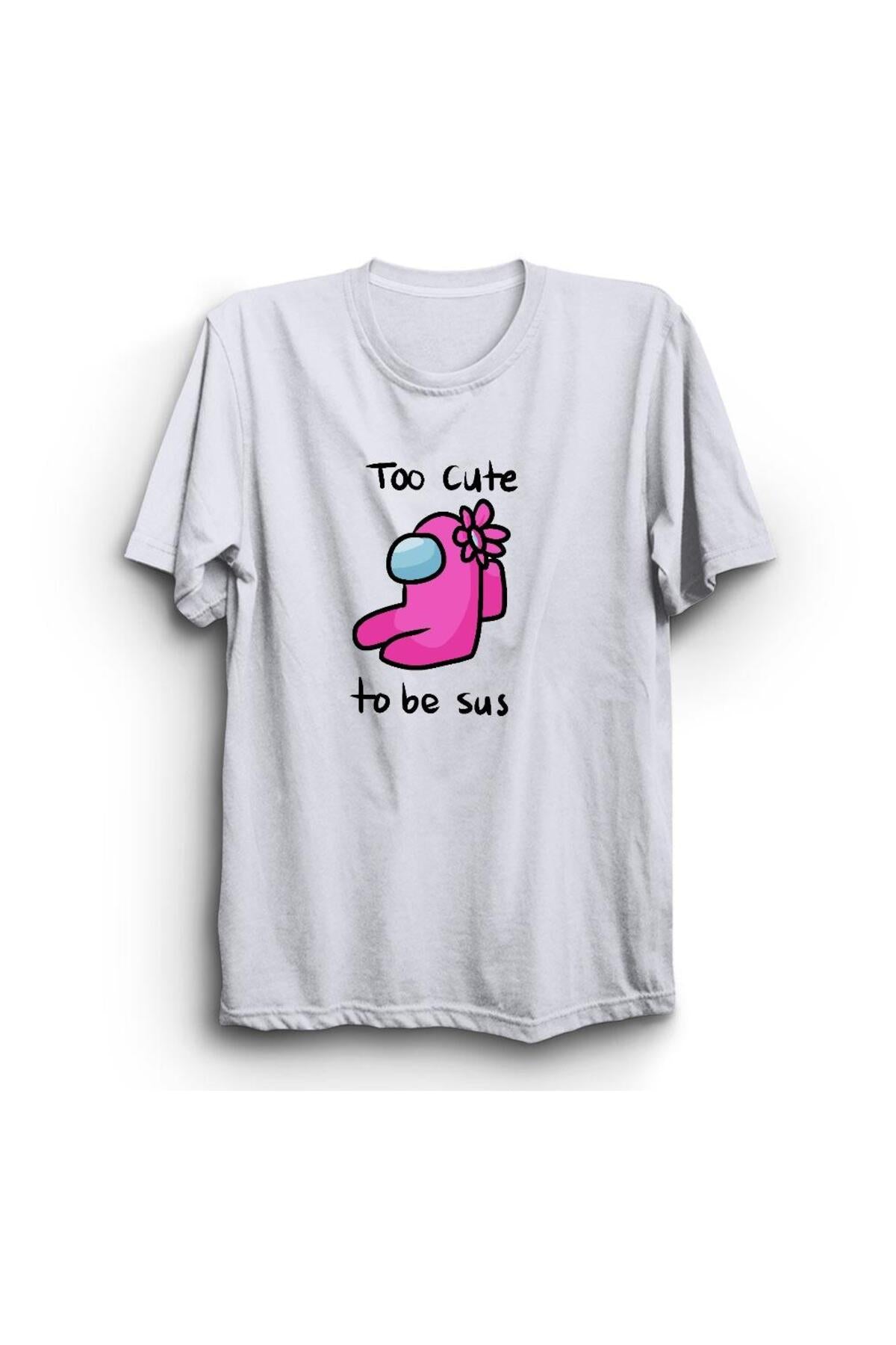 Among Us Too Cute To Be Sus Oyun Baskılı Tshirt