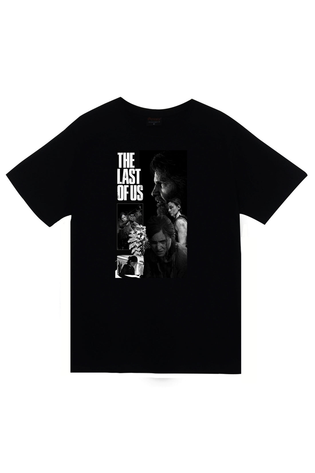 The Last of Us – Ellie & Joel Baskılı Unisex %100 Pamuk Tişört – Siyah