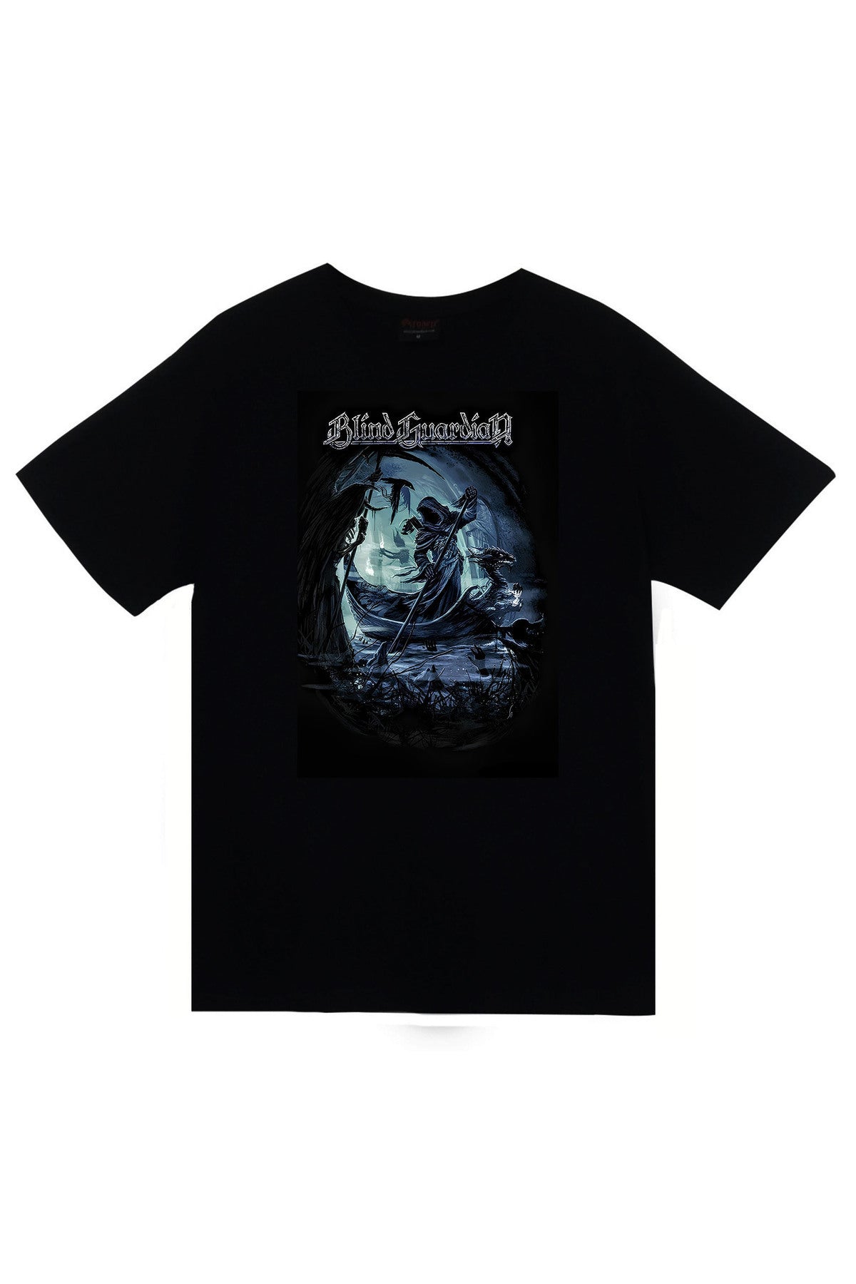 Blind Guardian Müzik, Metal Grubu Baskılı Unisex %100 Pamuk Siyah T-shirt