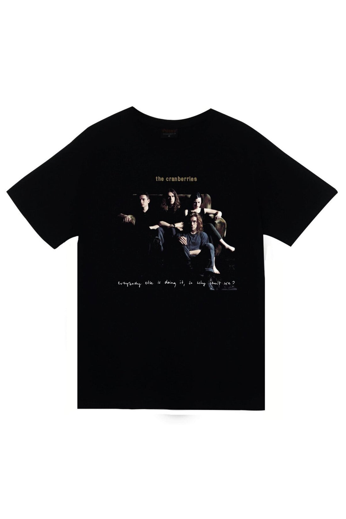 The Cranberries baskılı siyah tişört