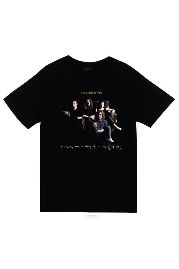 The Cranberries baskılı siyah tişört